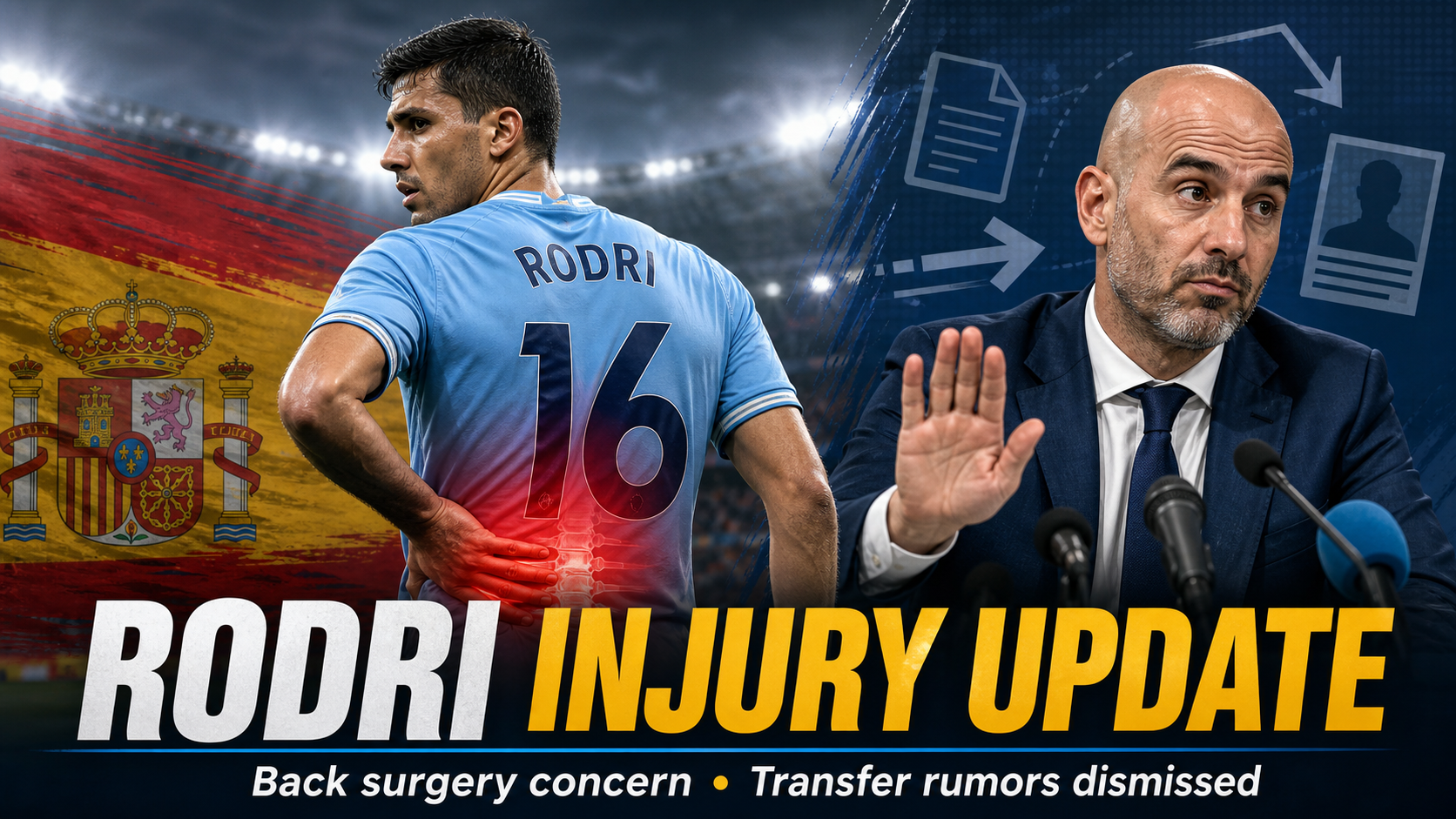 Rodri Injury Update: Man City and Spain Star Set for Back Surgery as Enzo Maresca Dismisses Transfer Rumors