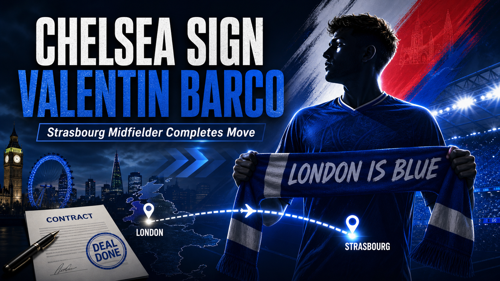 Chelsea Complete Signing of Strasbourg Midfielder Valentin Barco