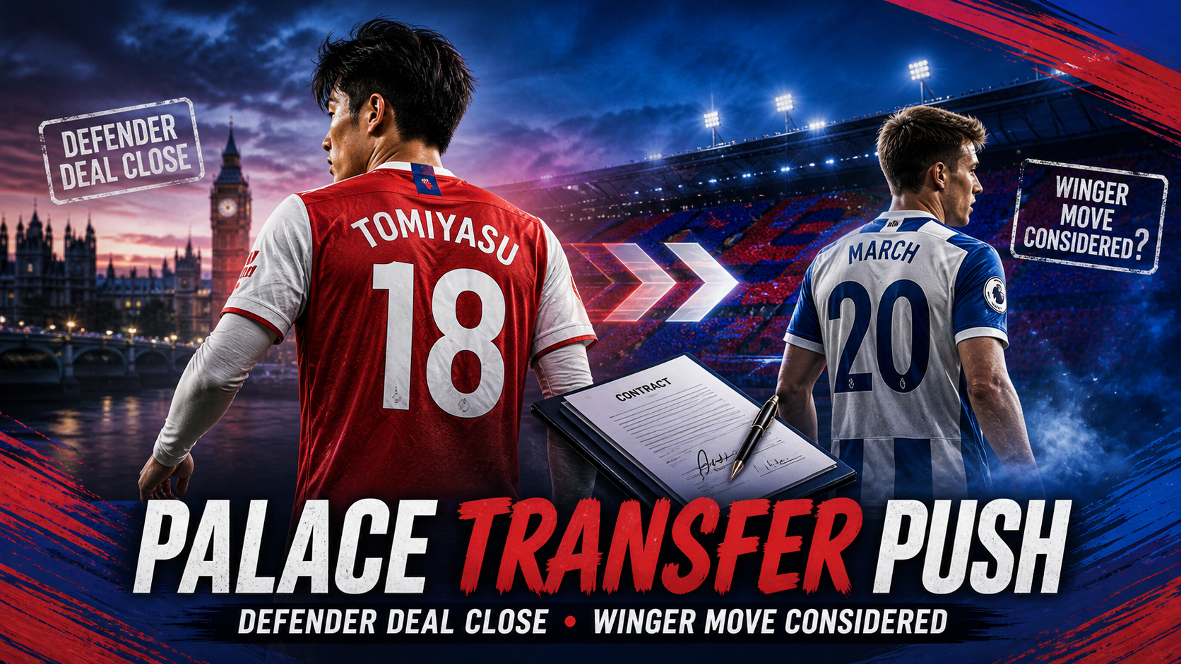 Crystal Palace poised to sign Takehiro Tomiyasu and weigh up a move for Solly March