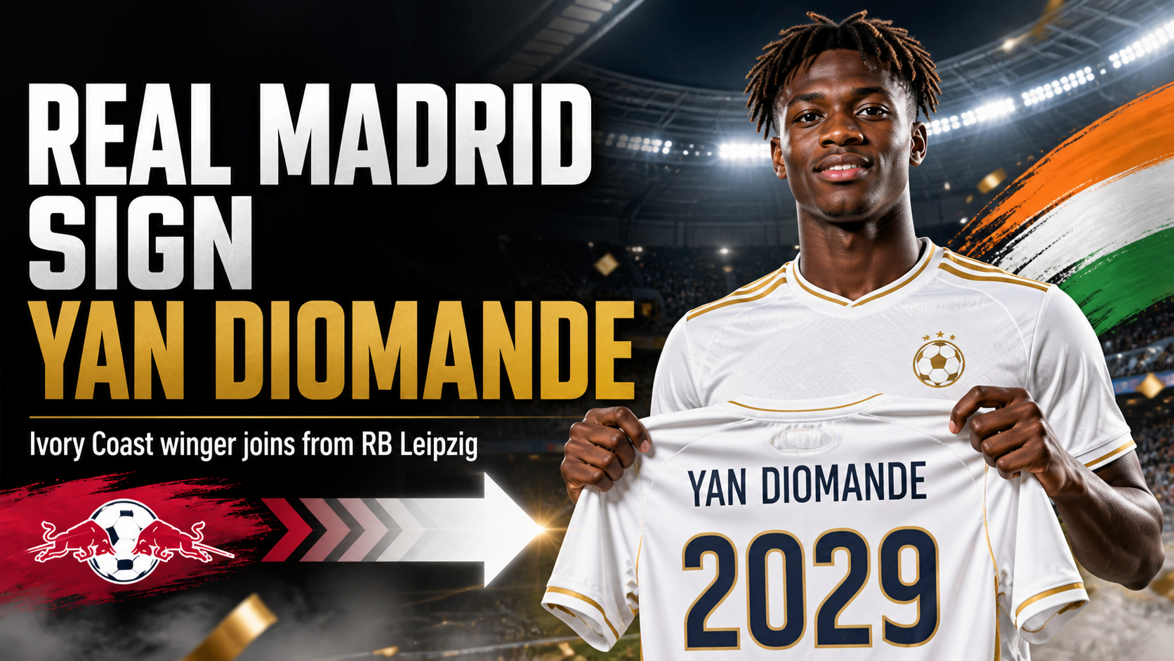 Real Madrid Sign Ivory Coast Winger Yan Diomande from RB Leipzig
