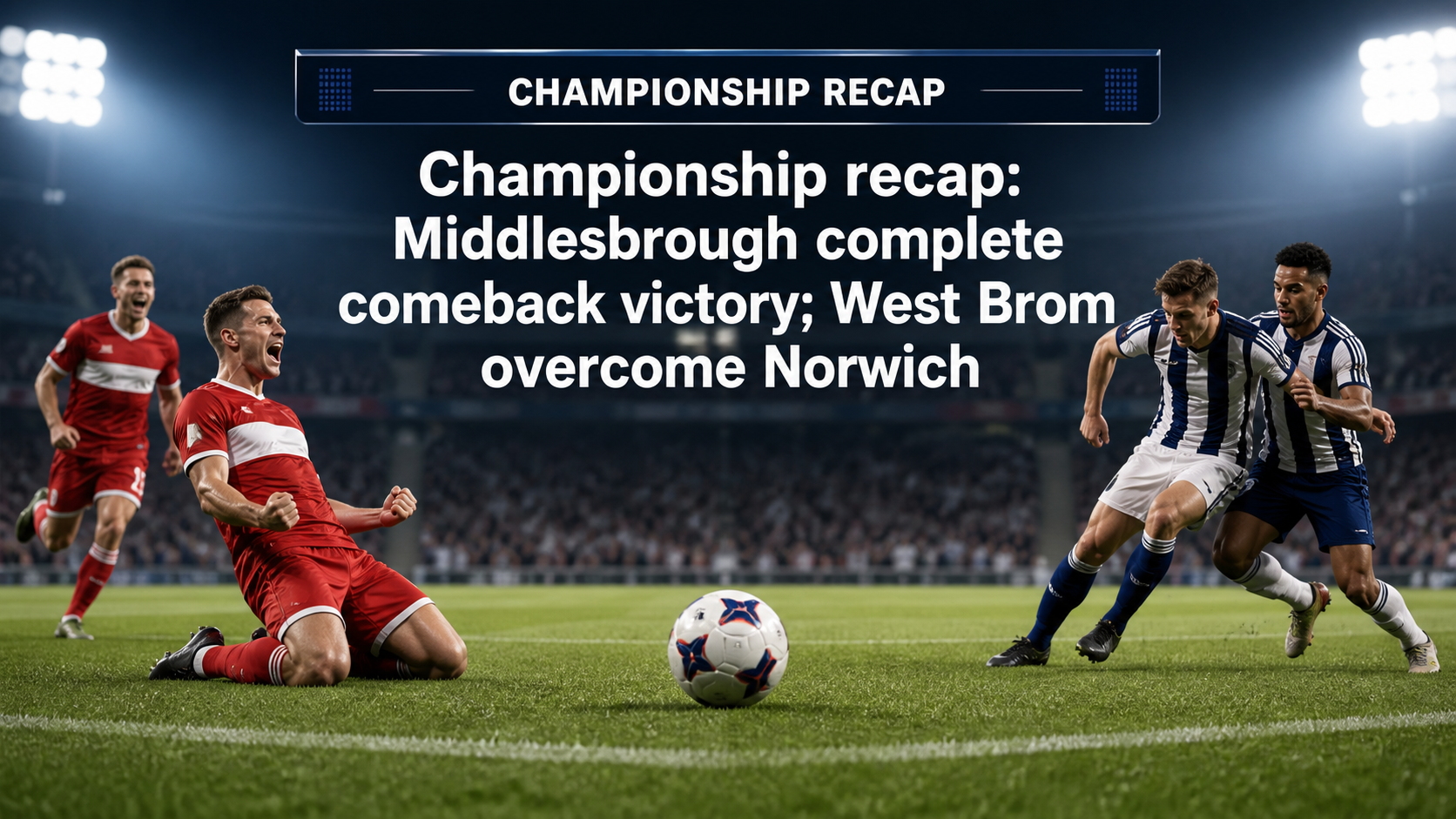 Championship recap: Middlesbrough complete comeback victory; West Brom overcome Norwich | Football
