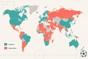 Map Reveals Global Support and Opposition to FIFA President Gianni Infantino