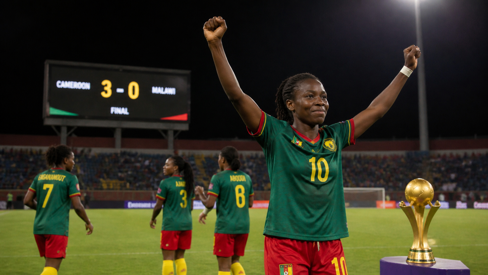 Wafcon 2026 final: Marie Ngah Manga inspires Cameroon to 3-0 win over Malawi and maiden title