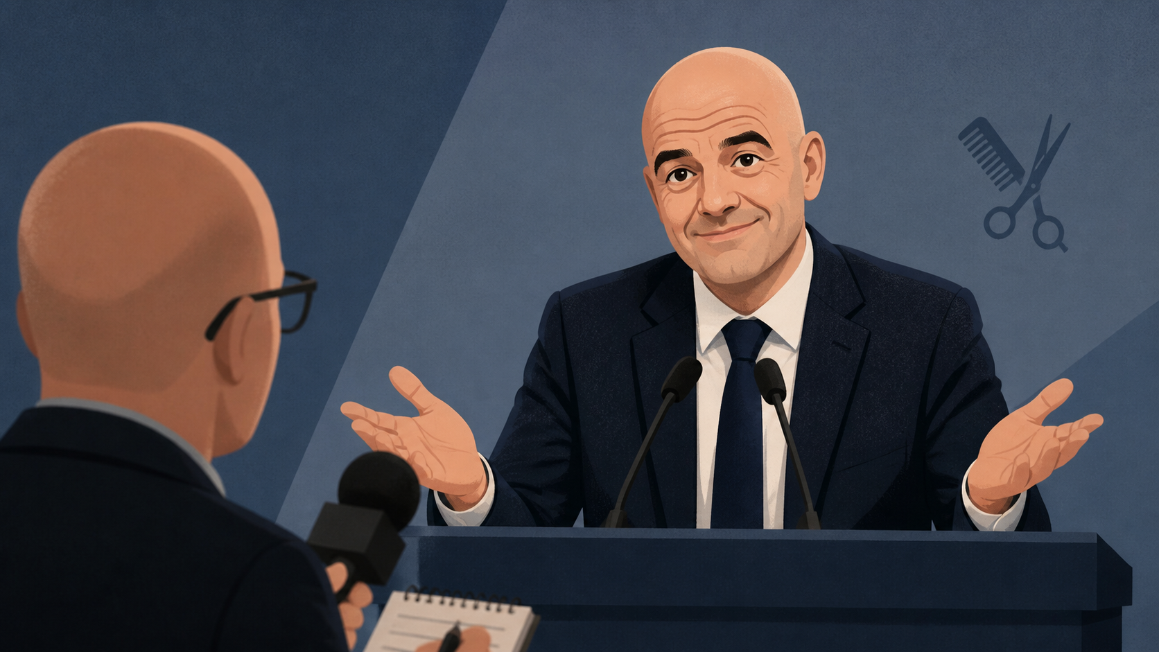 ‘See You at the Salon’: Gianni Infantino’s Odd Response to a Bald Reporter