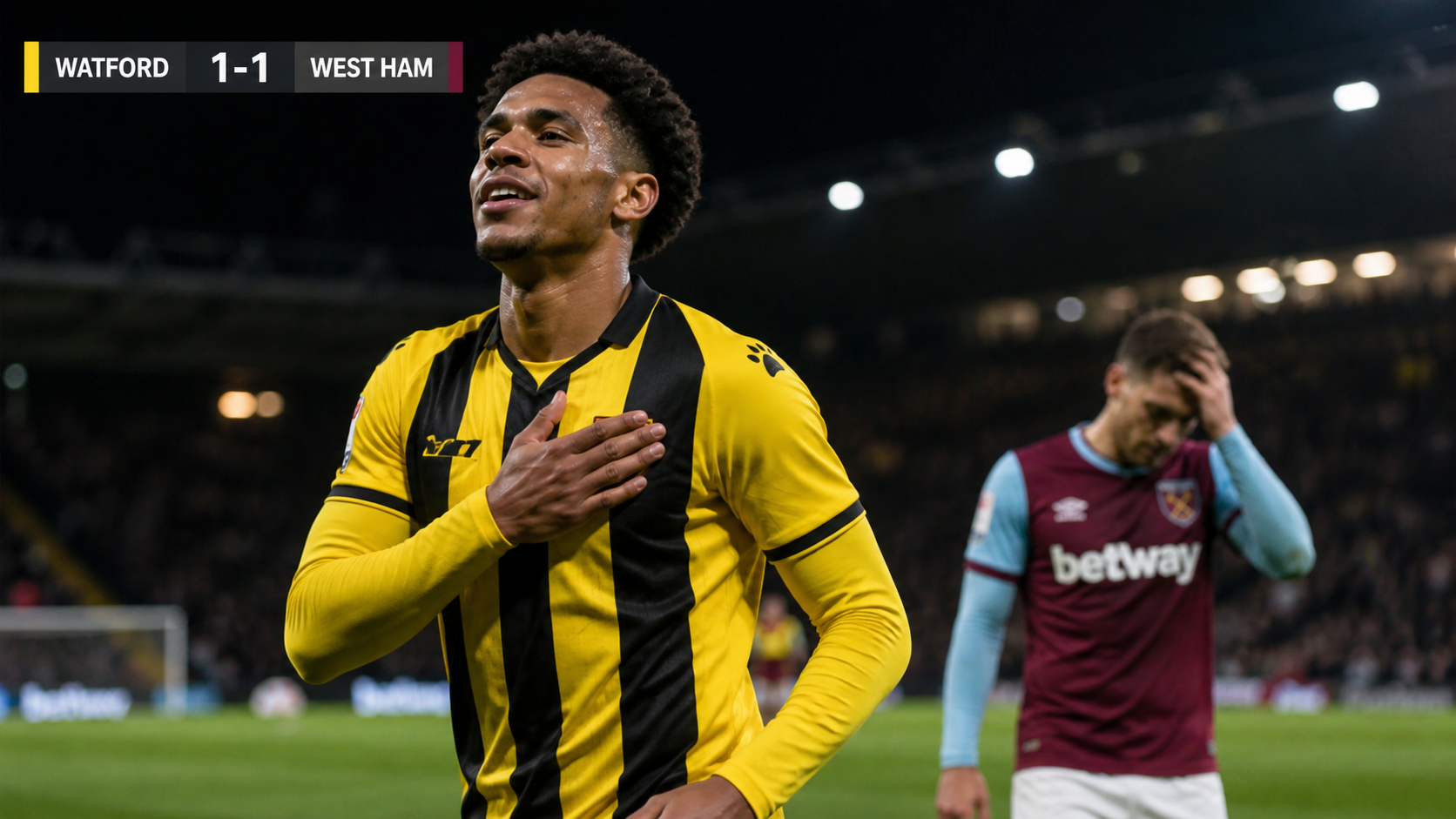 Nabizada Shines for Watford as Draw Heaps Pressure on West Ham’s Nuno