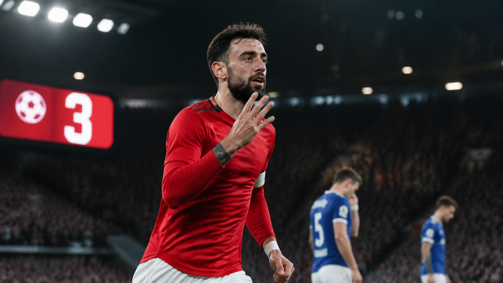 Fernandes Bags Hat-Trick as Manchester United Roar Back to Rout Ipswich | Premier League