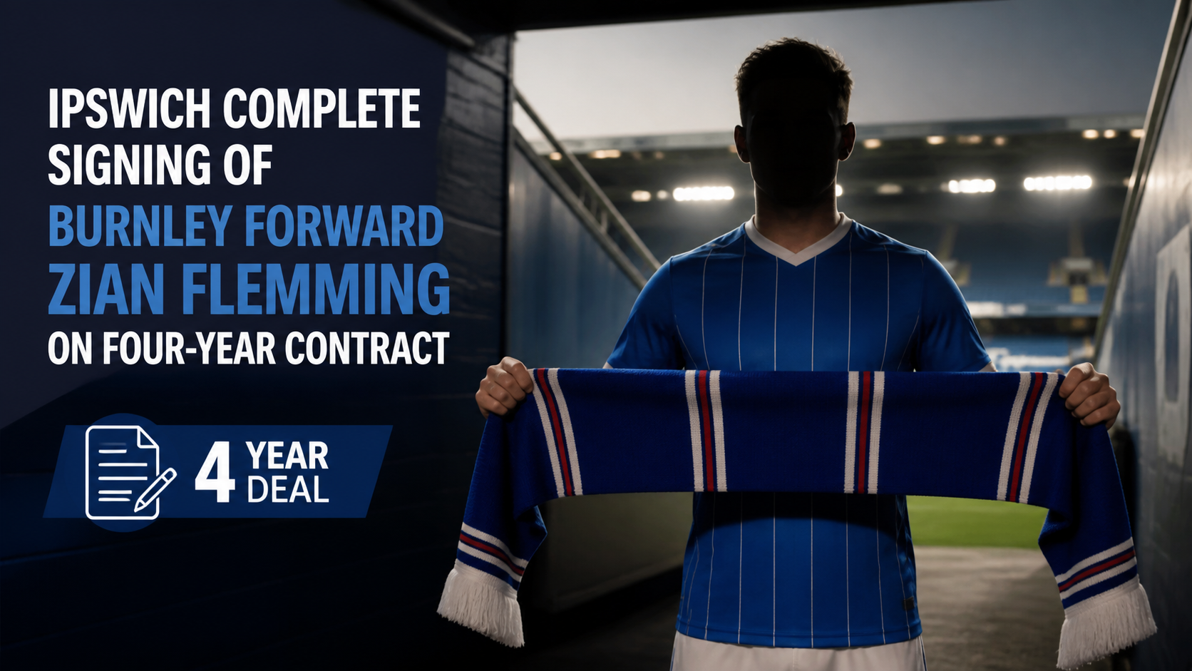 Ipswich Complete Signing of Burnley Forward Zian Flemming on Four-Year Contract