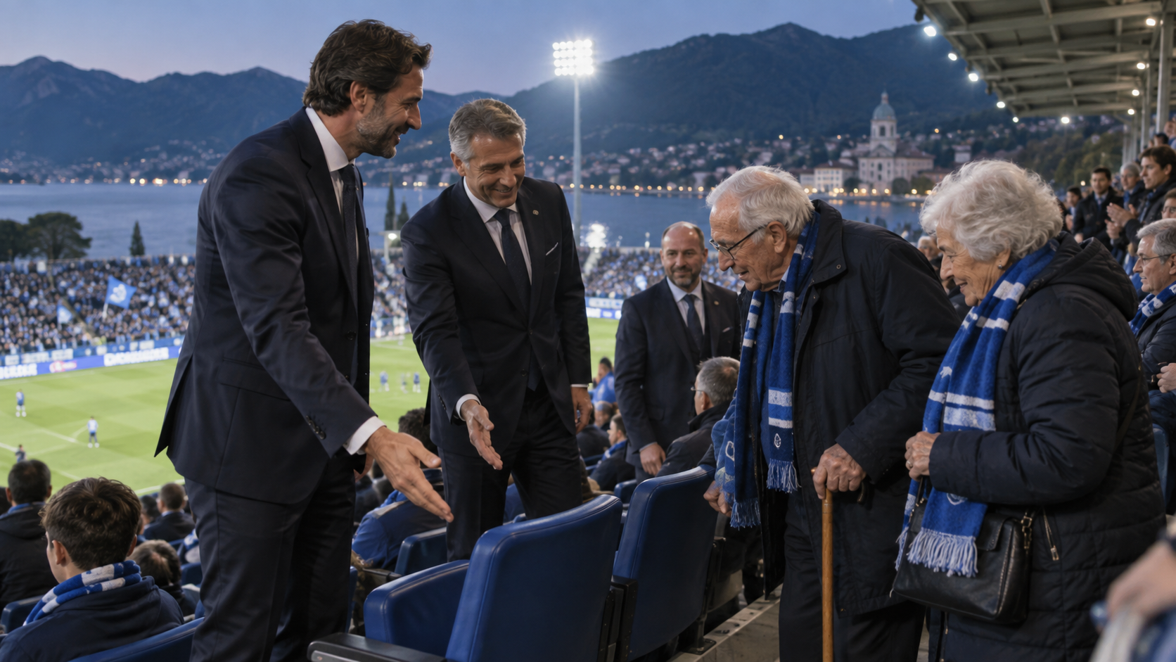 Como officials surrendering seats to elderly fans for Champions League debut