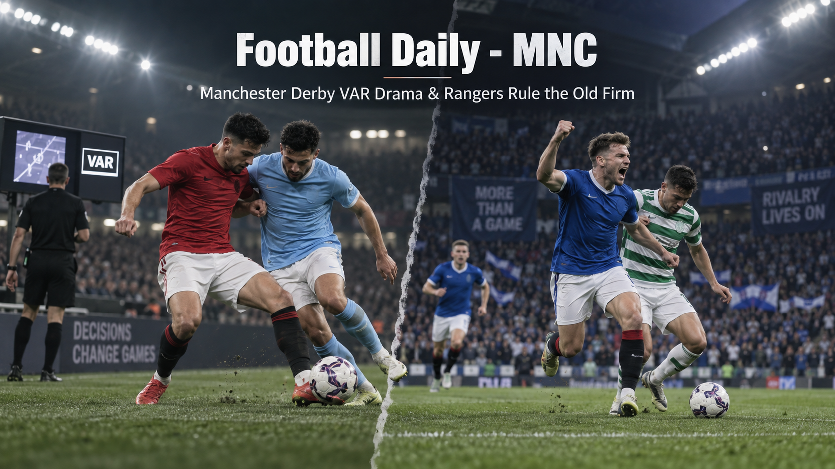 Football Daily - MNC: Manchester Derby VAR Drama & Rangers Rule the Old Firm