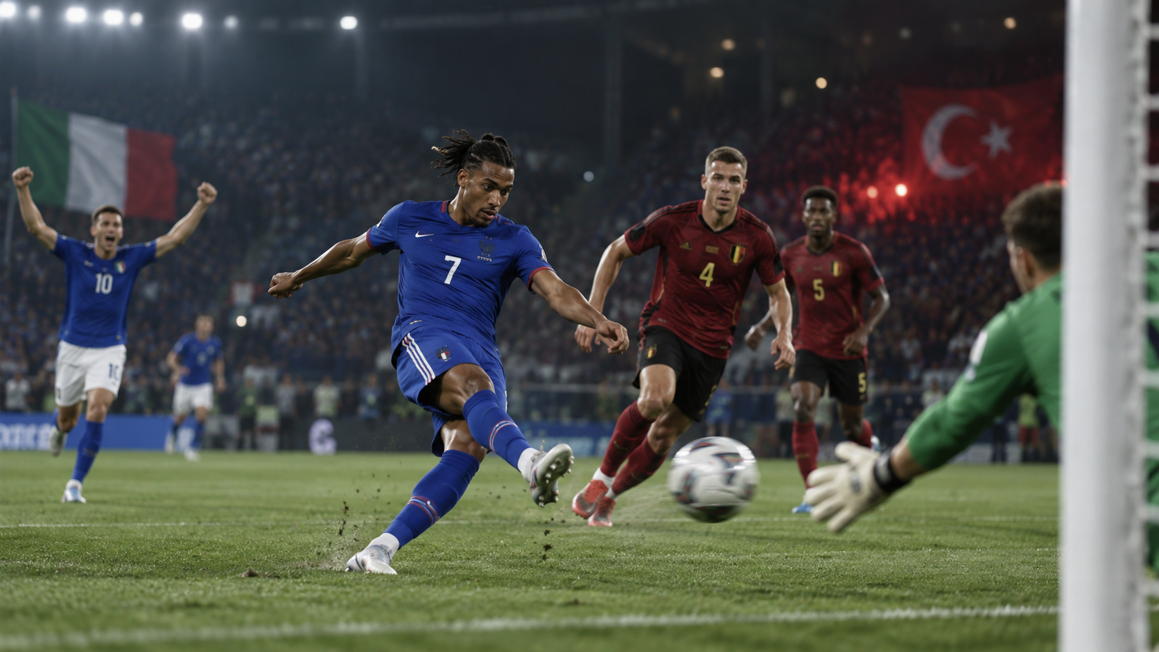 Nations League: Olise’s Late Wonder Goal Lifts France Over Belgium as Italy Thrash Turkey