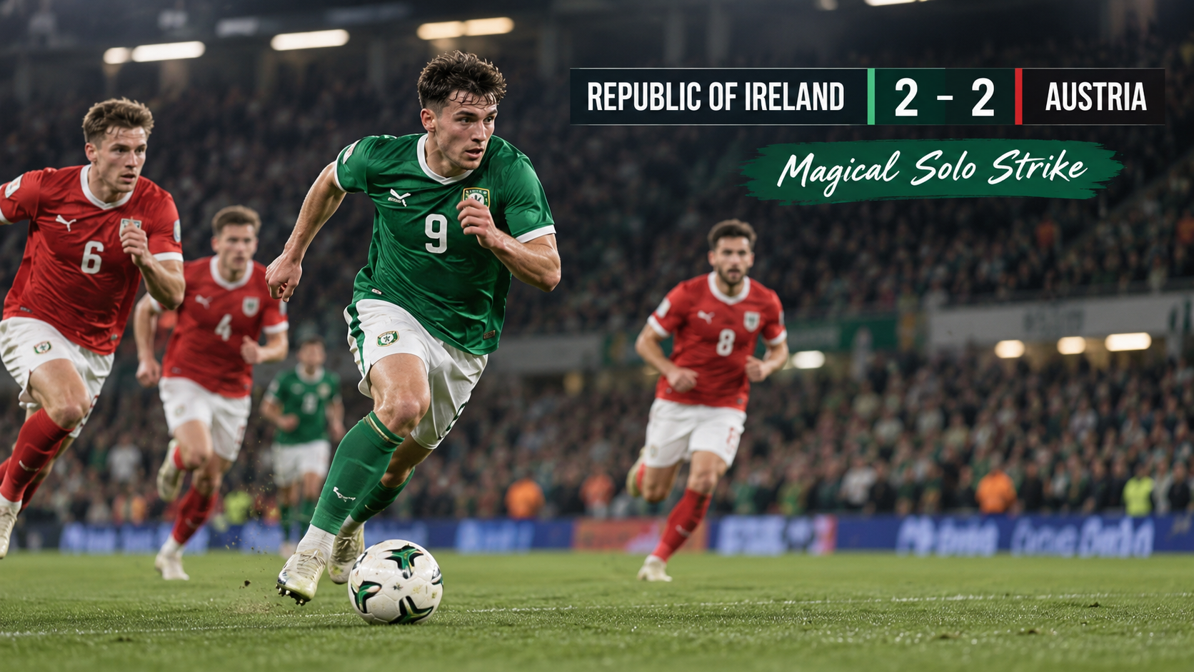 Republic of Ireland 2-2 Austria: Hallgrimsson Hails Parrott's 'Magical' Solo Strike