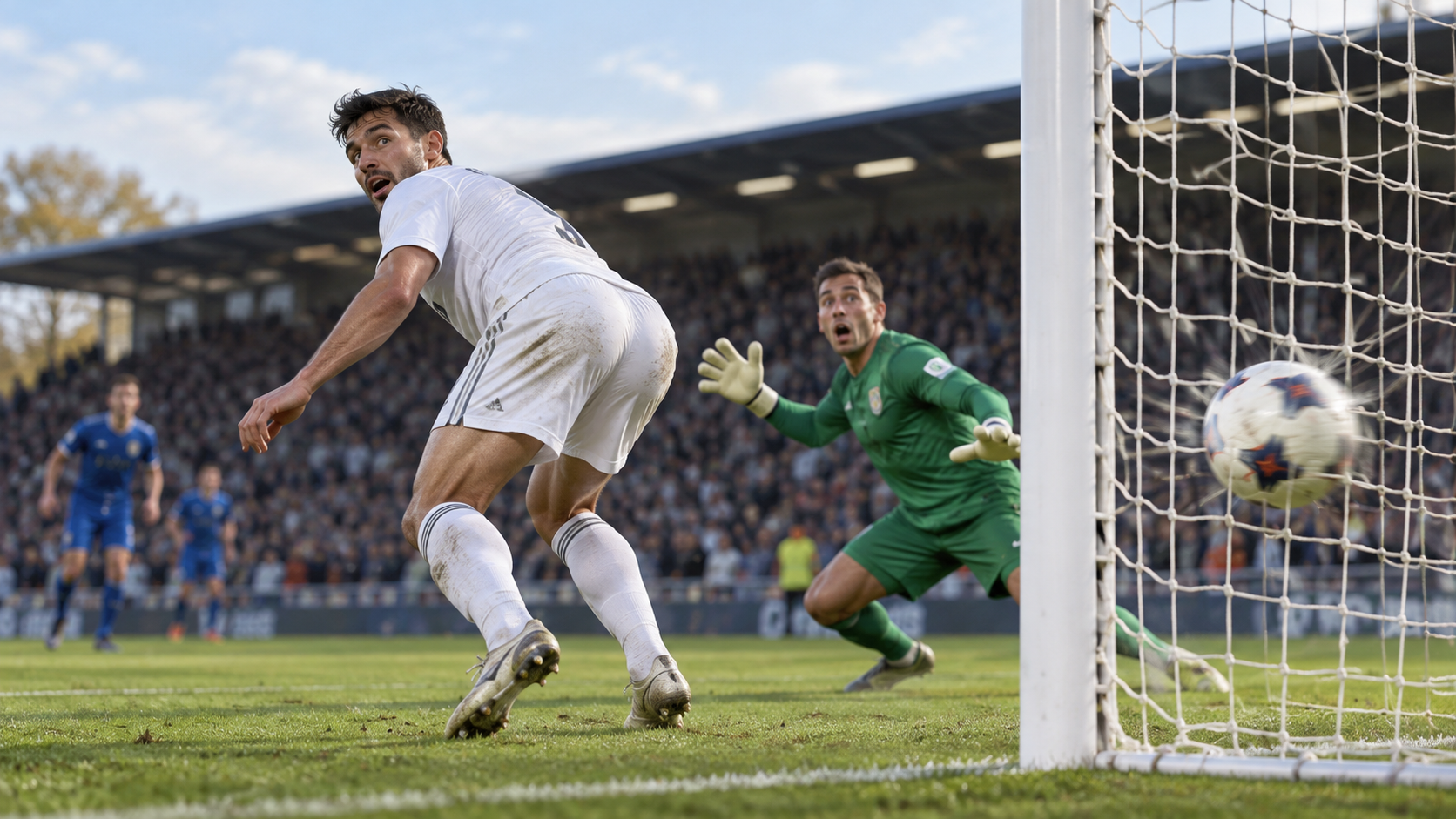 Which footballers have broken goal droughts by scoring with their backsides?