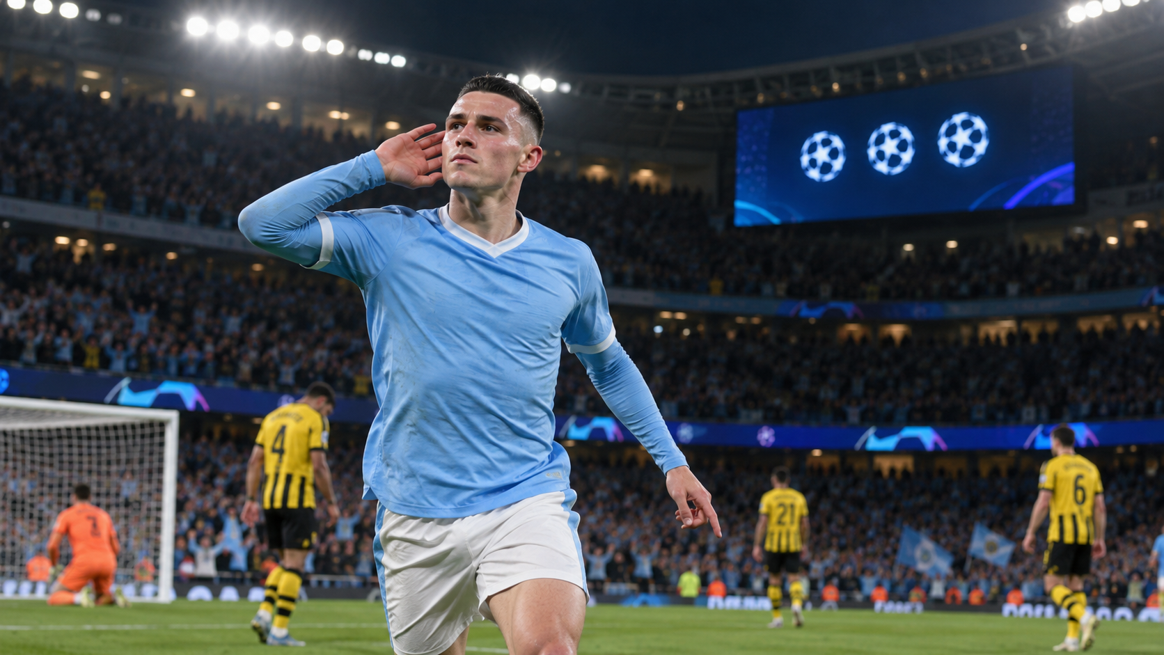 Foden Treble Powers Manchester City Past AEK Athens Amid the Noise | Champions League