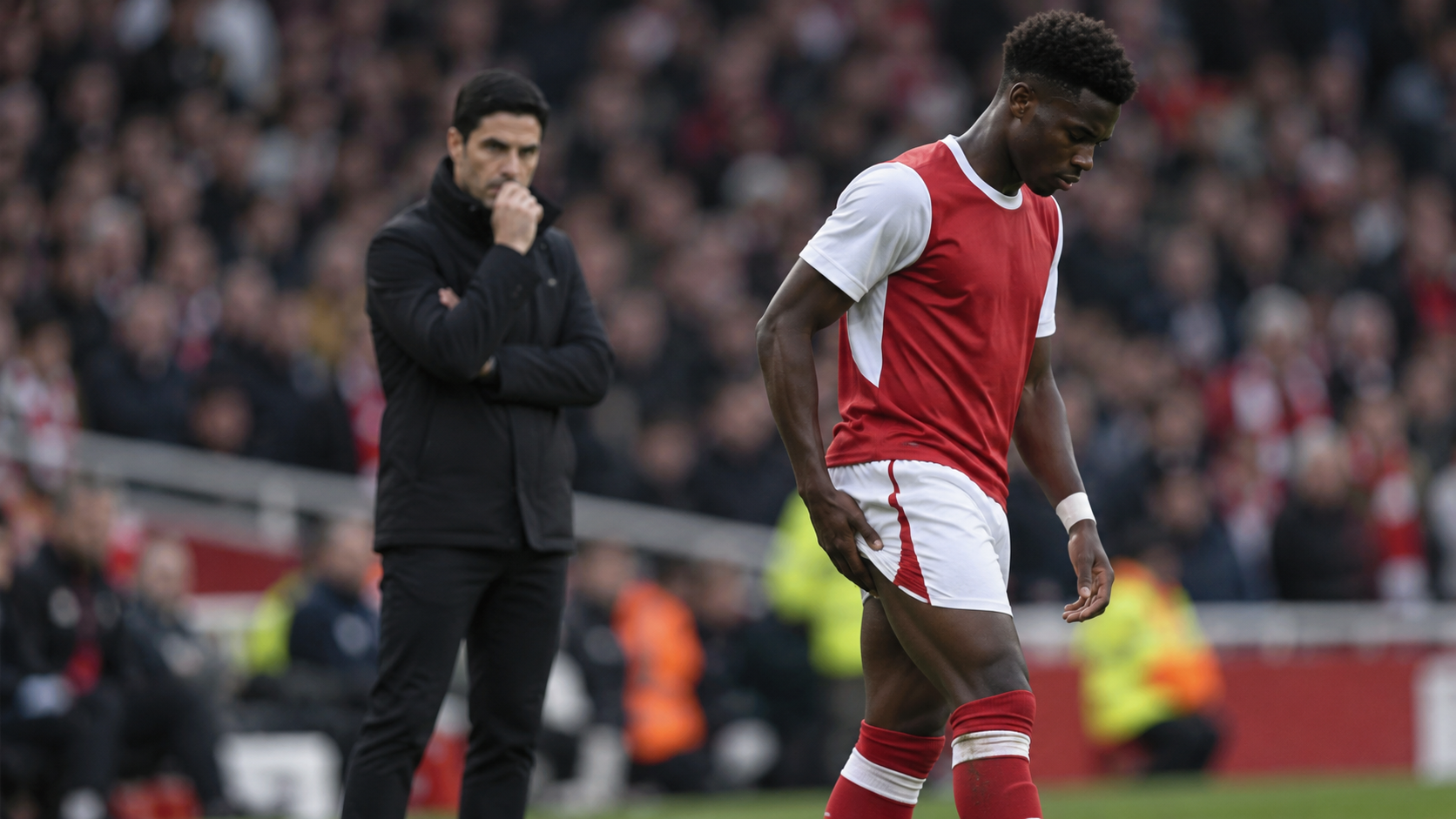 Arteta worried about Saka’s fitness as Arsenal star could miss six weeks
