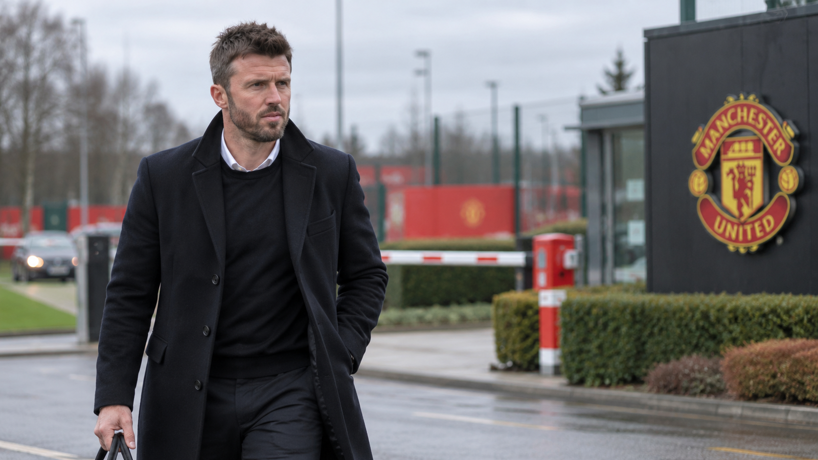 Michael Carrick Arrives at Manchester United Training Ground as Club Weighs His Future | Manchester United